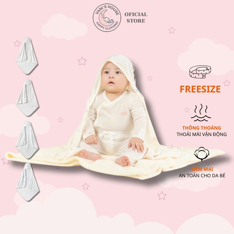 Chăn ủ cho bé sơ sinh bé trai bé gái Chaang Sóng BOSS2025D08