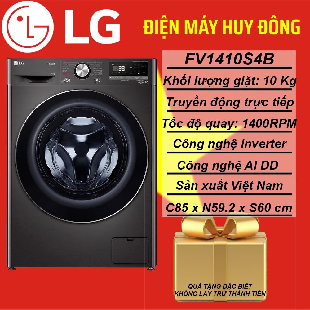 Máy giặt LG AI DD Inverter 10 kg FV1410S4B