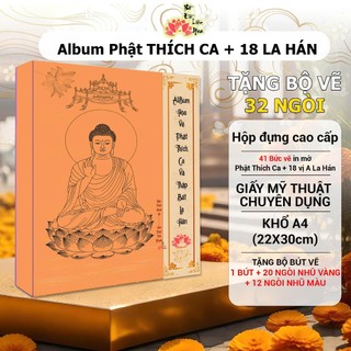 Album Họa vẽ Phật Thích Ca và Thập Bát La Hán nét mờ