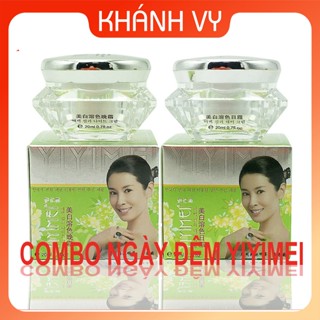   SIÊU SALE  COMBO ngày đêm Yiyimei giúp làm sạch nám tàn nhang dưỡng trắng da kem nám Yiyimei mỹ phẩm Yiyimei. 