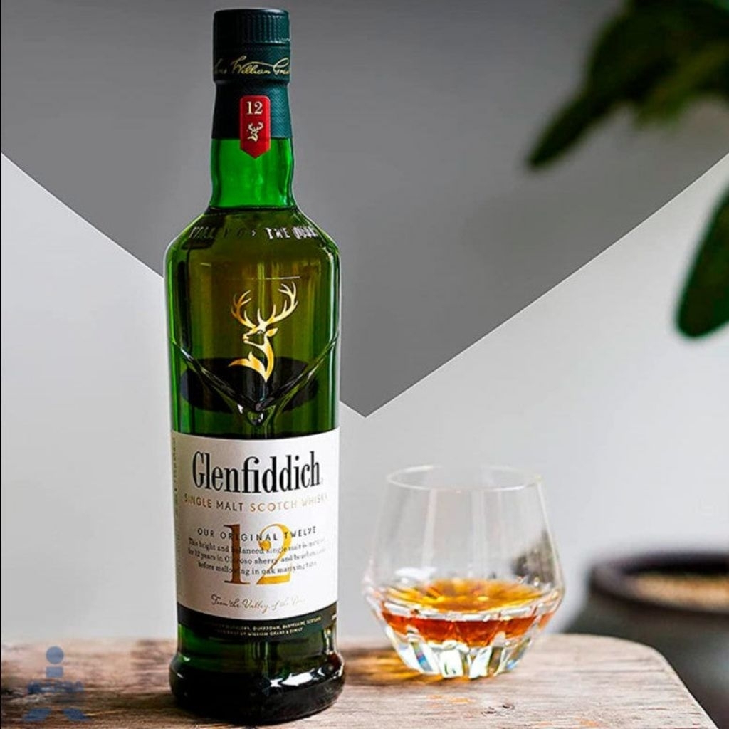 VỎ CHAI RƯỢU NGOẠI GLENFIDDICH 12, [TẶNG KÈM BỌC CỔ CHAI]