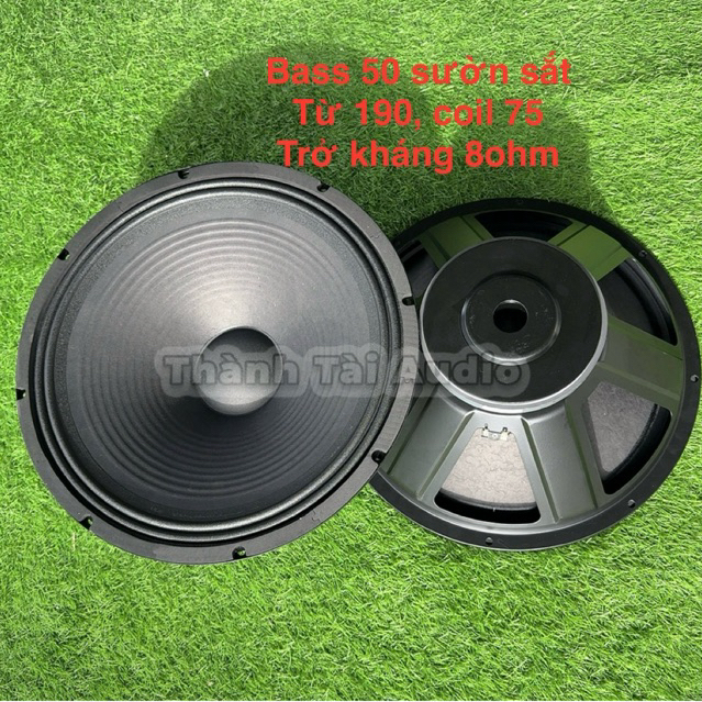Bass 50 sườn sắt, viền đen, từ 190, coil 75, viền đen 8ohm chuyên loa kéo (1 cái)