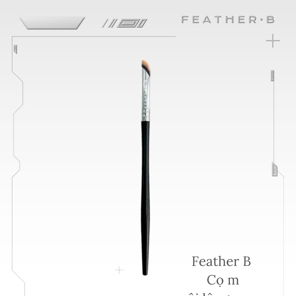 Cọ môi Feather B lông cam - cọ lông thú - cọ tán môi