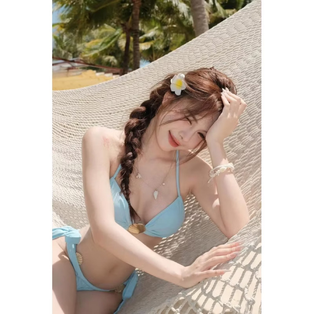 [QCCC] Bikini 2 mảnh phối khoen charm con sò siêu xịn nhiều màu kèm ảnh thật | BigBuy360 - bigbuy360.vn
