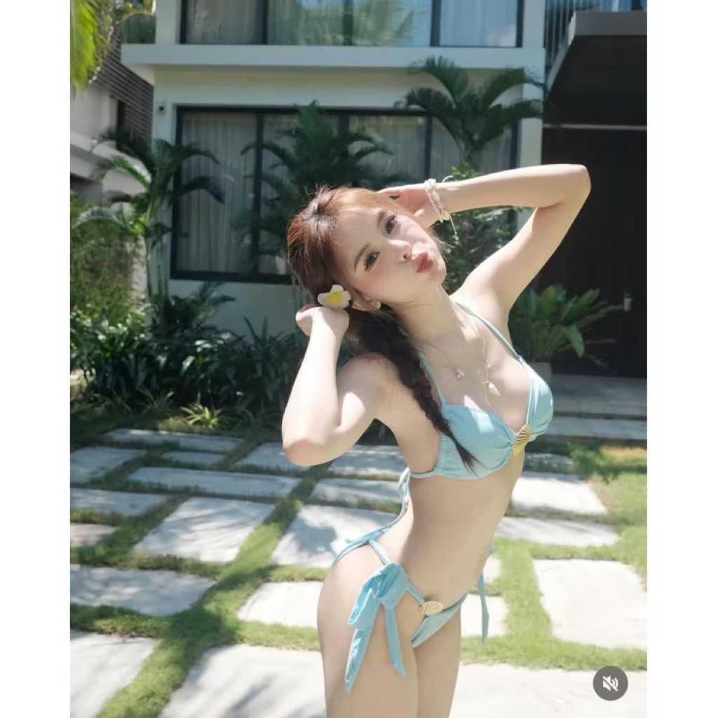 [QCCC] Bikini 2 mảnh phối khoen charm con sò siêu xịn nhiều màu kèm ảnh thật | BigBuy360 - bigbuy360.vn