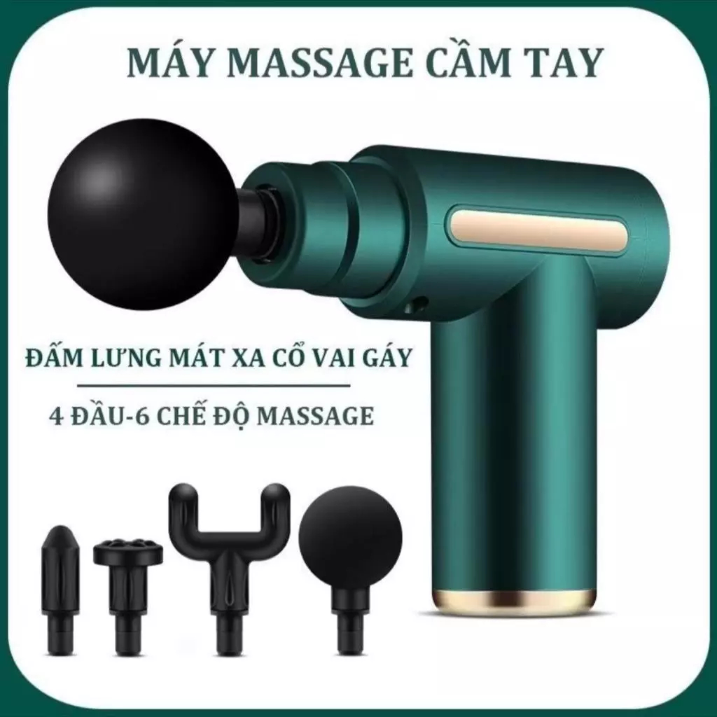 Máy Massage Cầm Tay Mini, Súng Massage Cầm Tay Mini Toàn Thân 6 Cấp Độ Chuyên Sâu Đa Năng