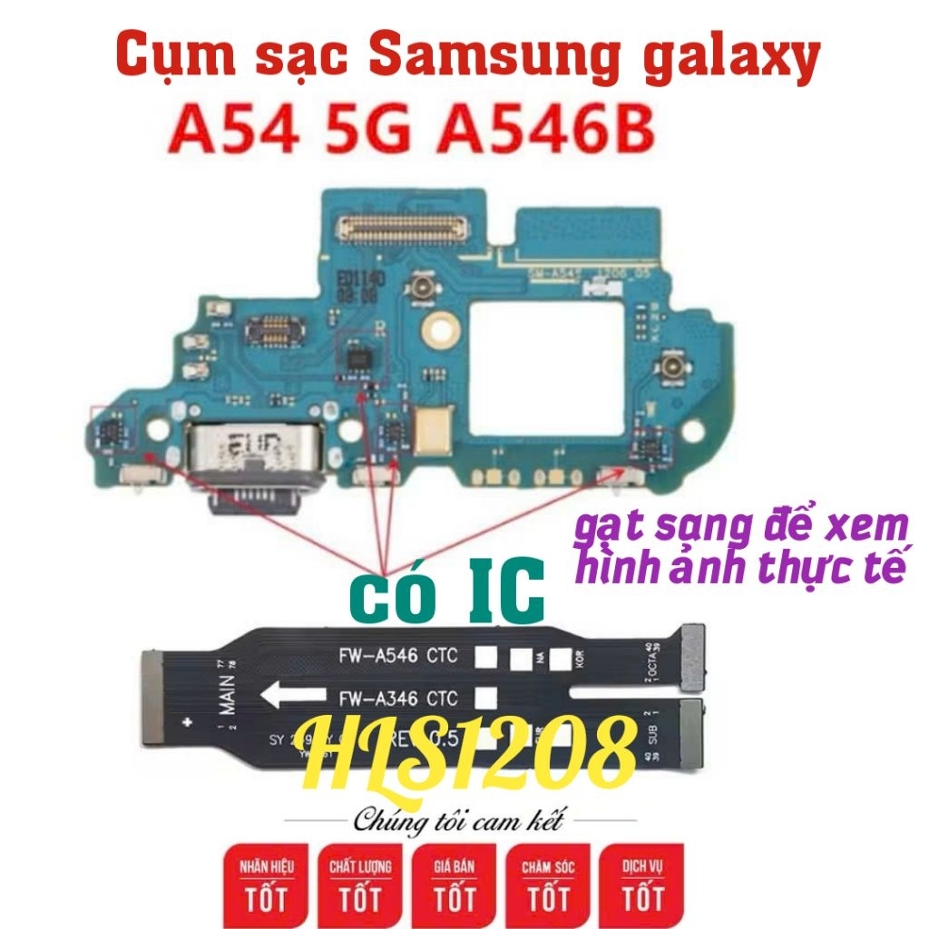 Cụm Chân Sạc A54 5G Zin, Bẹ Sạc Samsung A54 5G