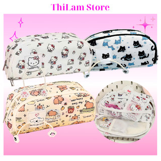  Túi đựng bút - Bóp viết chất vải hoạ tiết Hello Kitty đáng yêu 