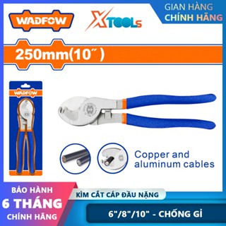 Kìm cắt đầu nặng cao cấp WADFOW WCT2610 6-10"/250mm kềm cắt thép chống rỉ sét siêu cứng tay cầm cao su cắt dây điện