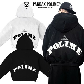 Áo khoác nỉ chân cua không xù chống nắng hoodie zip big boxy cổ cao pandax polime unisex nam nữ
