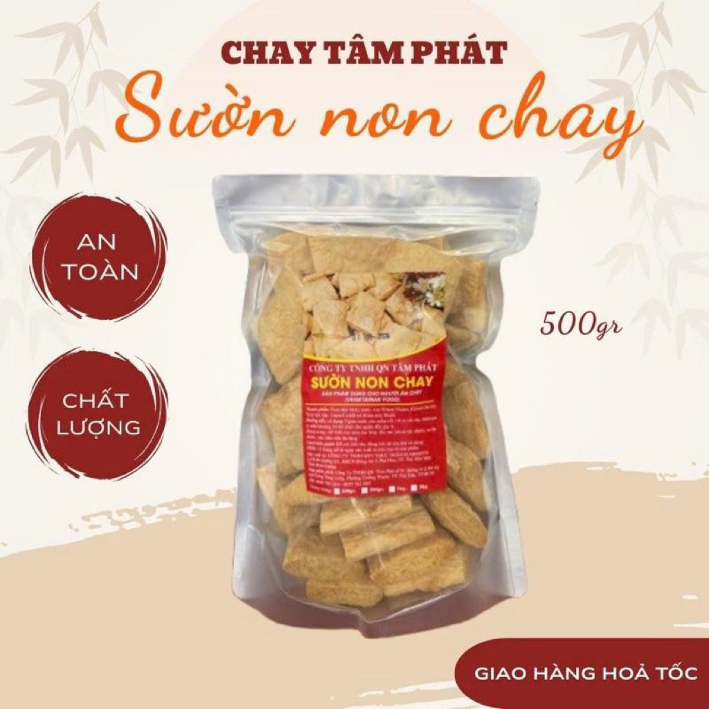 500g SƯỜN NON CHAY ( Loại dày)