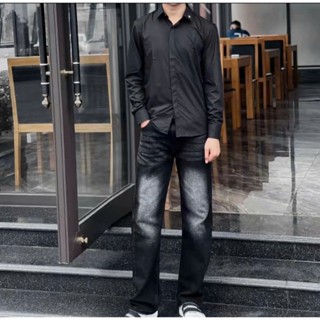 Quần jean nam đen xuông from rộng  chất vải bò dày co giãn mẫu mới nhất cao cấp_Bh store95