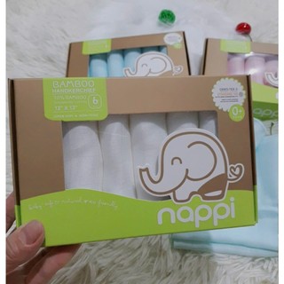 Khăn sữa Nappi, khăn mặt sợi tre mềm min cho bé Nappi thấm nước