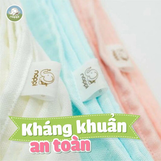 Khăn sữa Nappi, khăn mặt sợi tre mềm min cho bé Nappi thấm nước