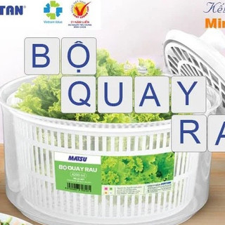 Rổ Quay Rau Ly Tâm Duy Tân Cỡ Lớn No.807 - Bộ Dụng Cụ Vắt Khô Rau Củ Quả Nhựa PP Cao Cấp Tiện Lợi