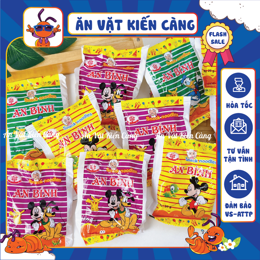 [10 GÓI] Mì Tôm Trẻ Em An Binh, Mì Ăn Liền Trẻ Em, Mì An Binh Tuổi Thơ, Đồ ăn vặt