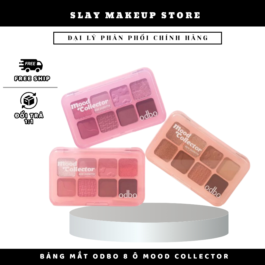 ODBO Bảng Phấn Mắt Và Má Hồng ODBO Mood Collector OD2030 Và Eye Blush Crush ODS04 Nhiều Tông Màu