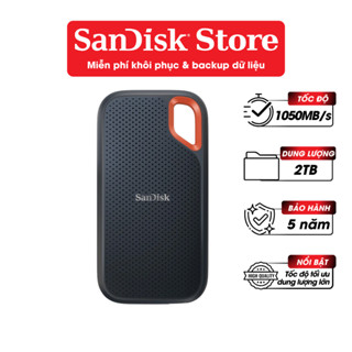 [HOẢ TỐC HCM] Ổ cứng di động SSD Sandisk Extreme Portable SDSSDE61-G25 500GB/1TB/2TB V2 E61 1050MB/s - Bảo hành 5 năm