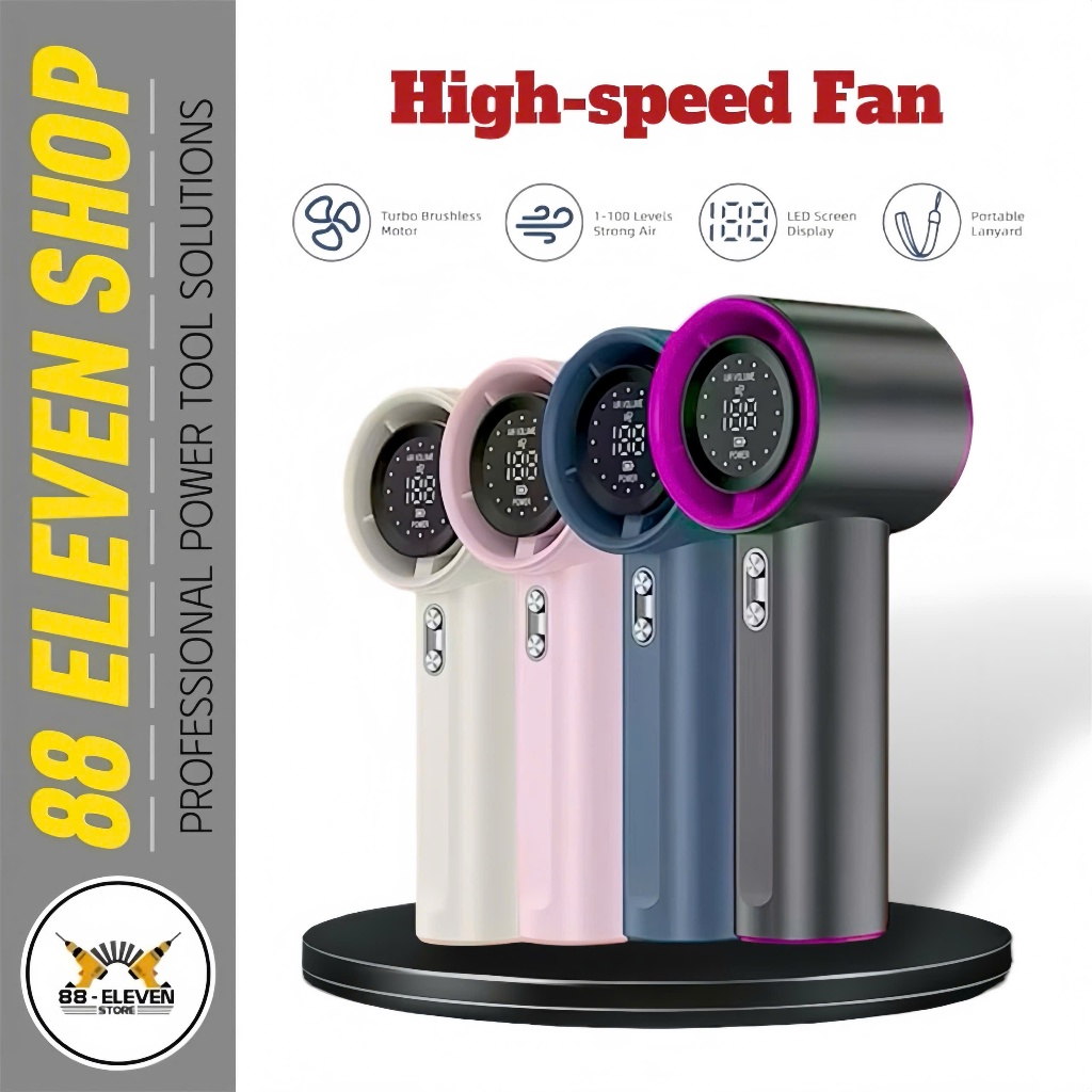 Quạt mini cầm tay High-Speed Fan tích hợp màn hình Led thông minh