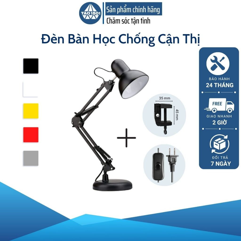 Đèn bàn học PIXAR Bóng LED Chống Cận Bảo Vệ Mắt Đổi Màu Ánh Sáng Trắng/Vàng/TrungTính Tao1501