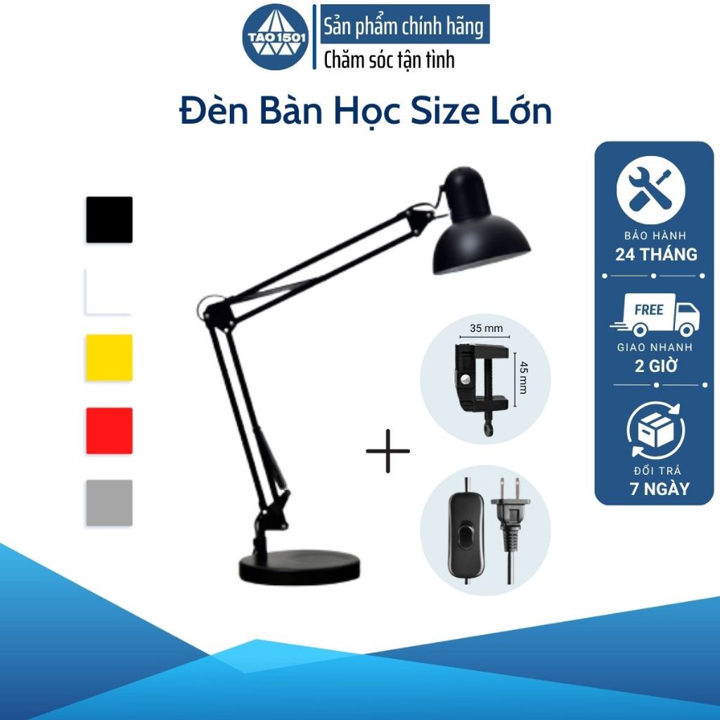 Đèn Bàn Học PIXAR SIze Lớn Bóng LED Chống Cận Bảo Vệ Mắt Đổi Màu 3 Chế Độ Thông Minh Trắng/Vàng/Trung Tao1501