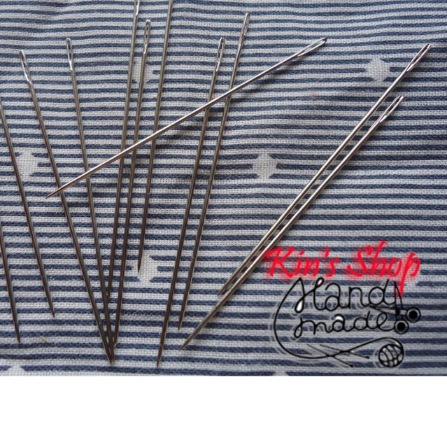 Vĩ 5 Cây Kim May Tay Dài 45MM Kim Khâu quần áo| Cây xỏ chỉ dùng trong may vá handmade phụ liệu may