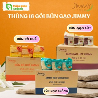 Nguyên thùng 16 gói Bún Gạo Trắng , Bún Gạo Lứt , Bún Bò Xuất Khẩu Jimmy Food 250g