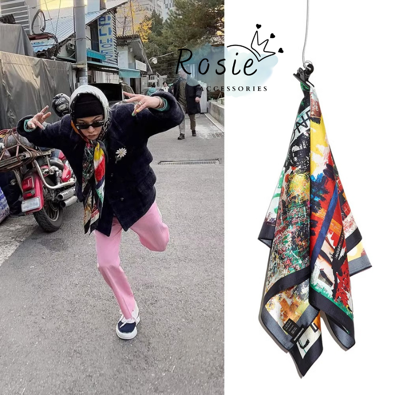 Khăn Lụa Graffiti GD, Khăn Quàng PMO Phong Cách G Dragon Chuẩn Form