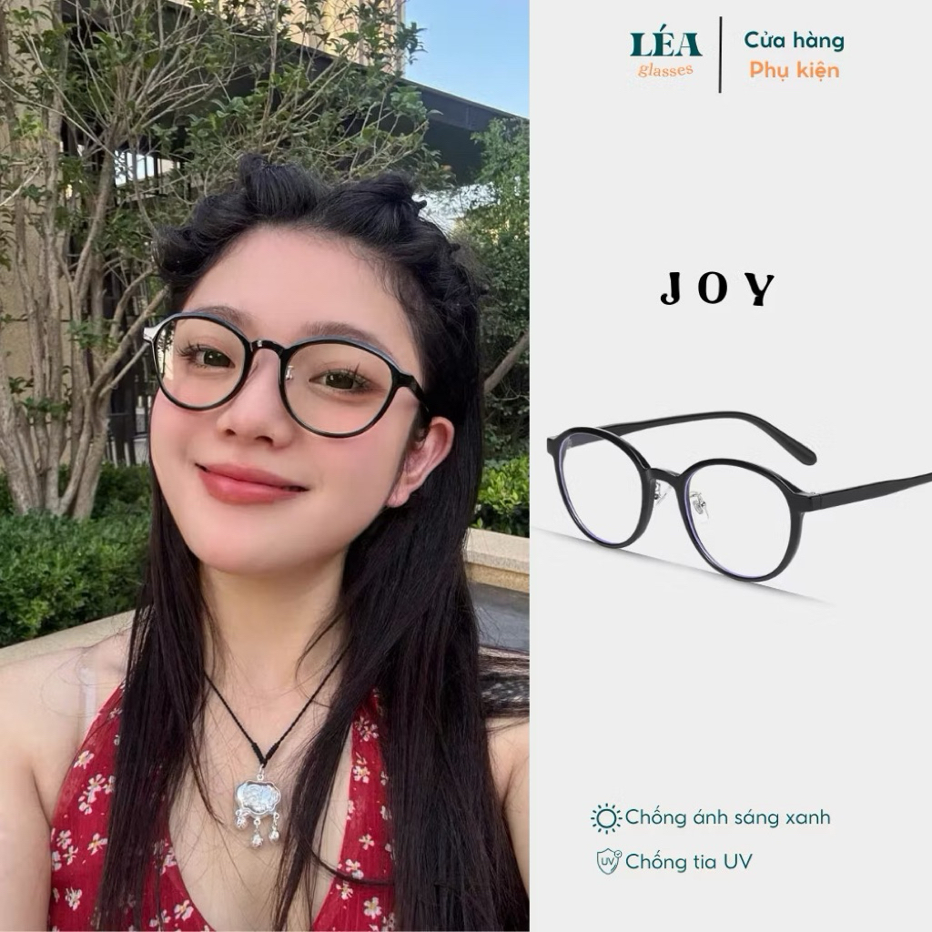 [LÉA GLASSES] Kính mắt chuyên lắp cận JOY cao cấp Bayonetta Y2K Oval Vintage HOT TREND