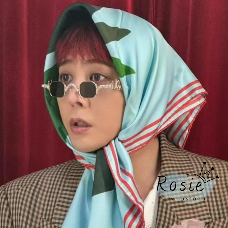    Size 90cmX90cm   Khăn Trùm Đầu Lụa Phong Cách G-Dragon Khăn Vuông Bandana 