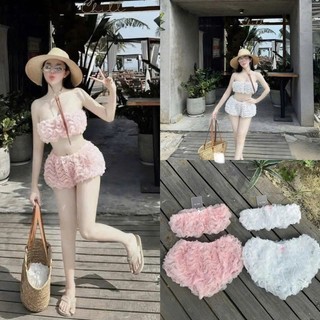  Set Bikini Cúp Ngực Gợn Sóng Quần Đùi Bí Sexy Đi Biển Đi Bơi 