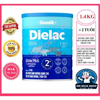  Sữa Vinamilk Dielac  growplus+  Grow Plus 2+ mẫu voi xanh - Hộp 1,4kg 