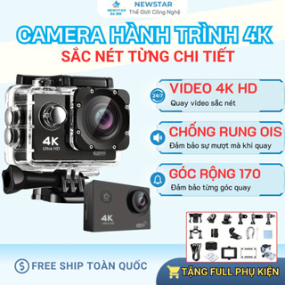 Camera hành trình xe mát gắn mũ bảo hiểm Sport camera 4K, Cam hành trình cho xe máy, xe đạp, đi phượt, di lịch