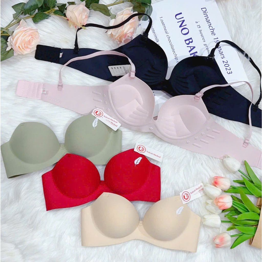 Combo 3 Áo lót nữ, áo ngực nữ su đúc hình cỏ 4 lá, lá hình hoa đệm bàn tay 3cm ÁO LÁ 3M