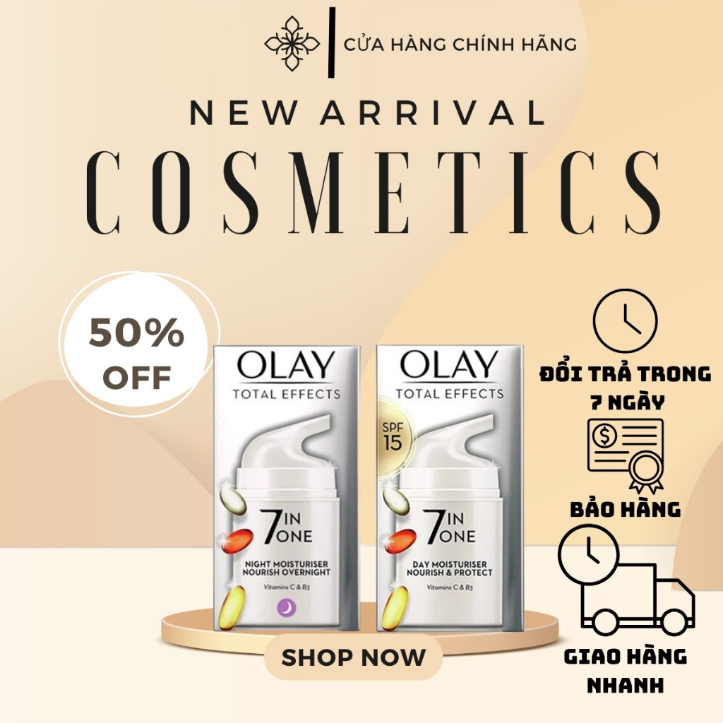  Kem Dưỡng OLAY Total Effects 7 In 1 ĐÊM bản UK - 50ml 