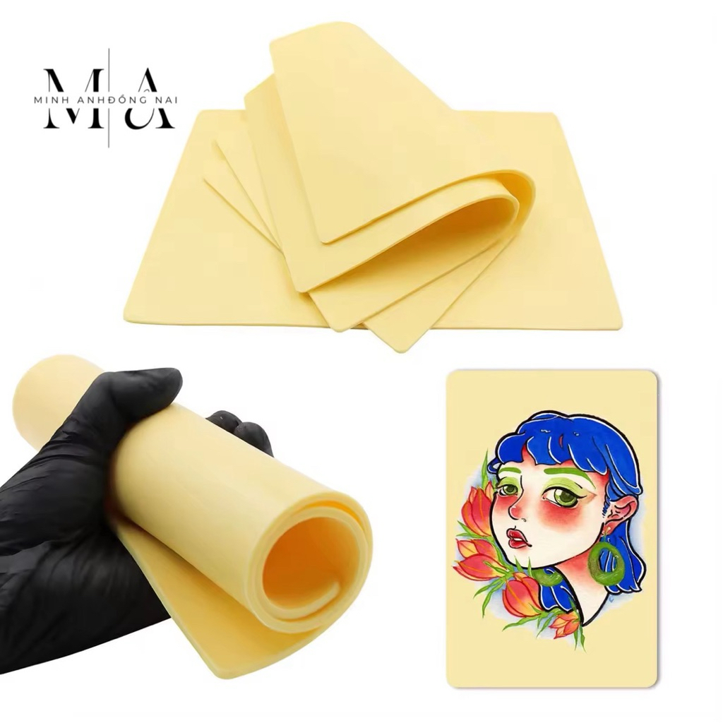Da Giả Tập Xăm Body Tattoo 1mm- 3mm, Da Tập Xăm A4