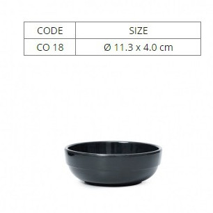 Chén Nhựa Melamine Màu Đen Co18