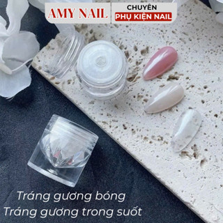 Bột tráng gương siêu bóng chính hãng - Tráng gương nail trong suốt ánh trai trang trí móng