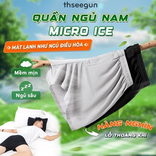 Combo 2 Quần Ngủ Cho Nam, Quần Đùi Nam Mặc Nhà Thseegun, Chất Liệu Thun Lạnh Micro ICE Lưới Thoáng, Mềm Mịn, Co Giãn 812