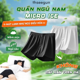 Combo 2 Quần Đùi Ngủ Nam Mặc Nhà Thseegun, Chất Liệu Thun Lạnh Micro ICE Siêu Thoáng Mát, Mềm Mịn, Co Giãn 4 Chiều
