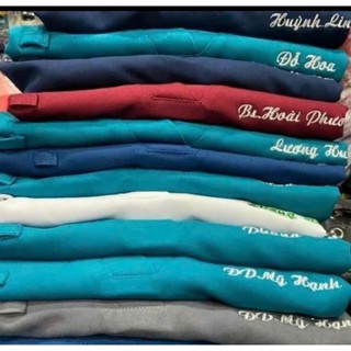 IN/THÊU TÊN, LOGO lên áo blouse, scrubs, áo spa, bác sĩ theo yêu cầu.