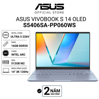 Laptop ASUS Vivobook S 14 OLED S5406SA-PP060WS Ultra 5 226V | 16GB | 512GB Intel Arc | 14" 3K Win 11