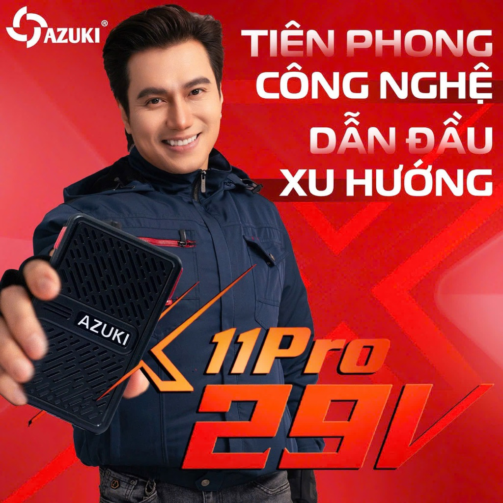 Bộ áo điều hoà azuki X11 pro 29v mới 2025 -30000mah đầy đủ phụ kiện và áo