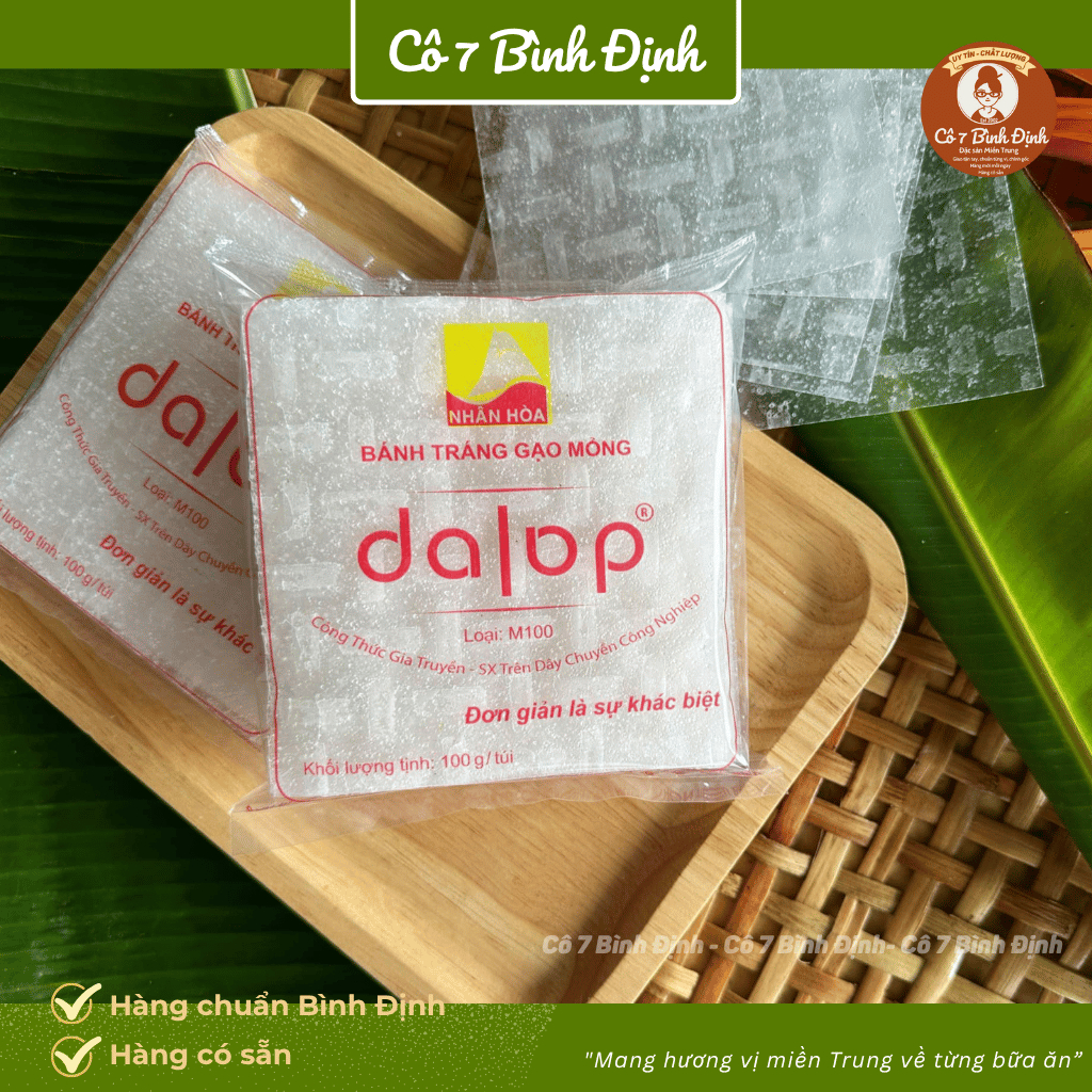 Bánh tráng gạo mỏng Bình Định Dalop [ bánh tráng cuốn chả giò ]