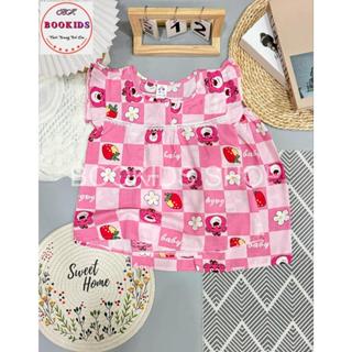 [SET 5 BỘ-3 BỘ] Bộ Đồ Mặc Nhà  ÁO TAY CÁNH TIÊN CÓ NÚT GÀI quần LỬNG Nhiều Màu Chất Vải Tole Lanh 2 Da loại 1 Cho Bé Gái