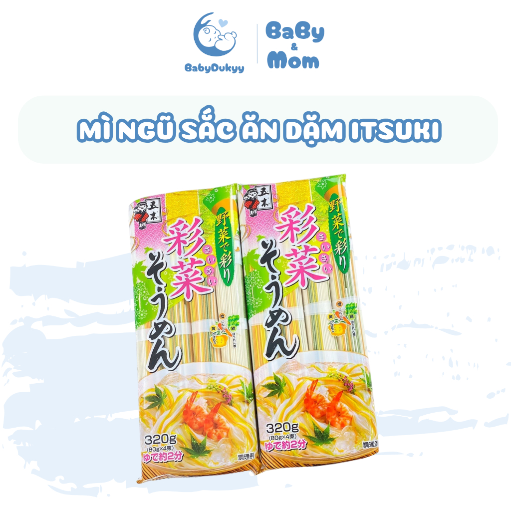 Mì ngũ sắc ăn dặm Itsuki cho bé, Mì somen rau củ ăn dặm đa dưỡng chất cho bé