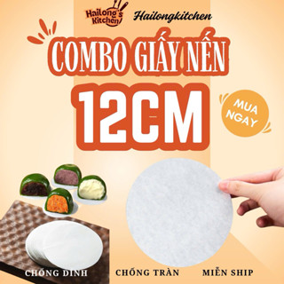 Combo 20 tập - 50 tập giấy nến 12 cm chống dính hai mặt 500 tờ lót đế bánh bao, pizza, dimsum