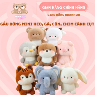  Gấu bông mini heo gà cún chim cánh cụt voi cáo chồn gấu trúc thỏ cừu... size 16-22cm 