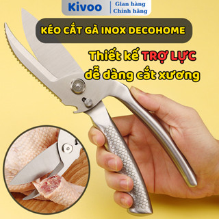 Kéo Trợ Lực Cắt Xương Gà Inox Cao Cấp 2in1, Thiết Kế Đa Năng, Làm Dao Thái, Cạo Vảy Cá, Mở Nắp Bia