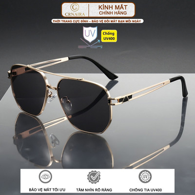 Kính Mát Nam Nữ CRNAIRA watch M63ii – Gọng Kim Loại Đàn Hồi, Chống Tia UV400, Đeo Êm, Thời Trang